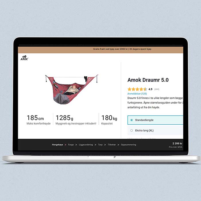 Amok use Lipscore to gather ratings and reviews