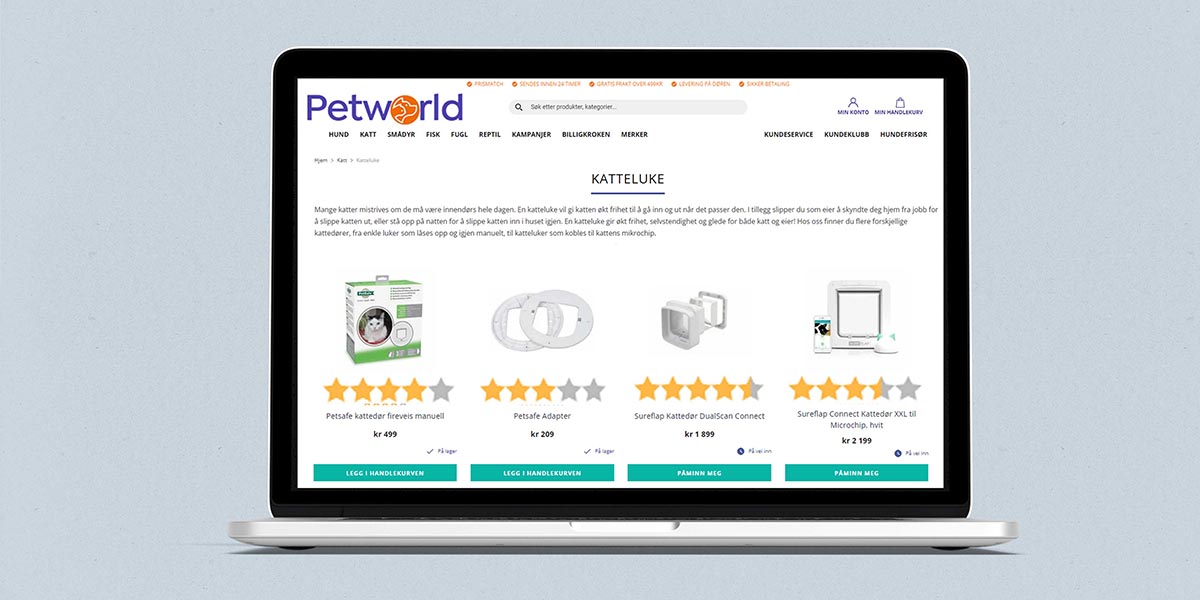 petworld.no with product reviews from Lipscore ratings & reviews