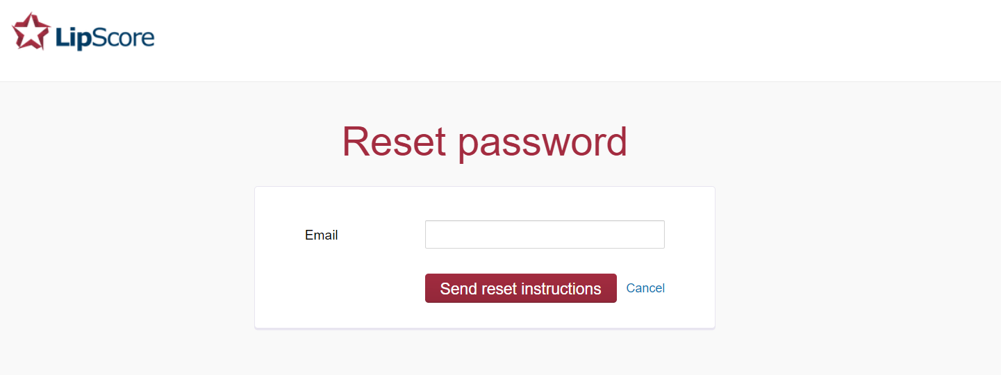 Reset password
